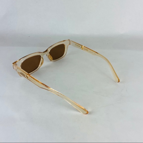 Translucent tea frame sunglasses with brown lens - Picture 2 of 4